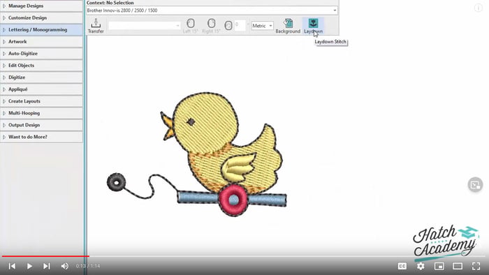 Laydown Stitch Tool in Hatch Embroidery 3