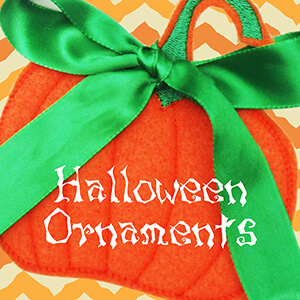 Halloween Ornaments Project with FREE Instructions & Embroidery Designs