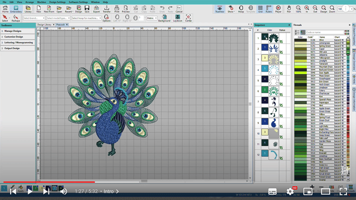 5. Changing Colors in Hatch Embroidery 3 Personalizer
