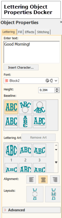 Lettering Docker