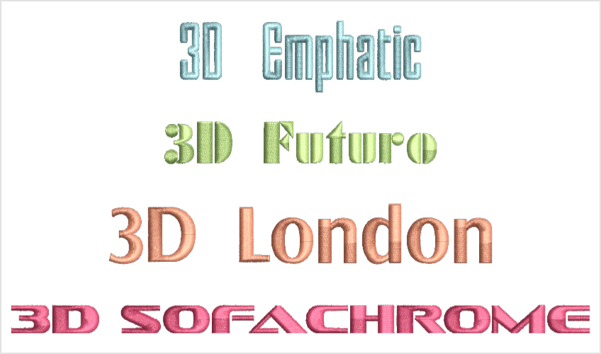 Font Pack #11 – 3D Puffy #2