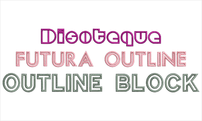 Font Pack #22 - Outline Collection